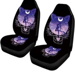 Sailor Moon Car Seat Covers Sillhouette Luna Cat Pattern. Fixed Price $46.00.