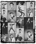 Elvis Blanket, 50"X60" Photo Collage Woven Tapestry Fringed Throw. Fixed Price $50.00.