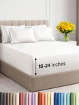Luxury Extra Deep King Sheet Set - 6 Piece Cooling & Soft Bedding Antique Whit. Fixed Price $77.99.