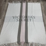 Victorias Secret Blanket Throw Holiday 2016 White Pink & Gray 50 X 60. Fixed Price $23.99.