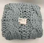 Pottery Barn Colossal Handknit Throw Blanket Chambray 44" X 56" #S6015. Fixed Price $142.34.