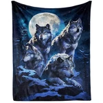 Wolf Throw Blanket Soft Flannel Warm All Season Animal Chair Sofa Bed 50X40 In. Fixed Price $40.48.