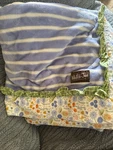 Matilda Jane Truth Dare Stripped With Floral Border 58 X Blanket. Fixed Price $58.00.