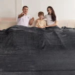 Korbliss Oversized King Fleece Blanket 120X120 Inches - Dark Gray Waffle. Fixed Price $32.99.