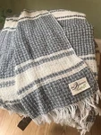 New IN2GREEN Eco Friendly Throw Blanket Blue. Fixed Price $145.00.