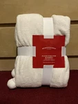 Wondershop At Target Plush Pom Throw Blanket 66" X 90" White - Soft & Cozy. Fixed Price $10.00.