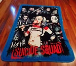 Dc Comics Suicide Squad With Harley Quinn Fleece Blanket. Fixed Price $58.00.