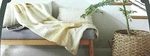 Threshold 100% Cotton Yellow Tan Cream Striped Woven Throw Blanket 50" X 60" New. Fixed Price $12.95.