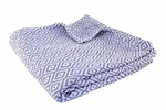 Split Cotton Throw Blanket Lavender Purple And White, Geometric Pattern. Fixed Price $39.00.