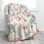 Jekeno Coral Starfish Blanket Ocean Gifts For Women Kids Boys Girls Dad M.... Fixed Price $44.80.