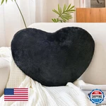 Xvtru Black Heart Pillow Cute Shaped Throw, Soft Faux Fur Decorative Cushion. Fixed Price $46.53.