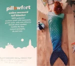 Mermaid Tail Blanket Pillowfort New 66" X 50" Around Opening Pretty Ombre Nip. Fixed Price $24.99.