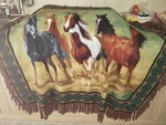 Wild Horses Running Rush Hour Heartland Plush Throw Blanket 48X36" Soft. Fixed Price $29.90.