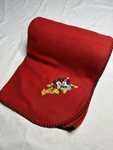 Disney Parks Kids Mickey & Minnie Souvenir Fleece Throw Blanket Red Nwot. Fixed Price $21.47.