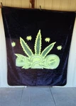 Marijuana Leaf 420 Weed Cannabis Pot Queen Size Blanket Bedspread. Fixed Price $54.55.