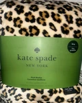 Kate Spade Ny King Blanket Throw Leopard Animal Print Plush Fleece New 112X92. Fixed Price $72.99.