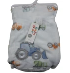 Baby Gear Tractor Blanket Fleece Light Blue Farm Country Infant Boys Soft Nwt. Fixed Price $18.85.