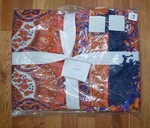Pottery Barn Jess Scarf Print Throw Blanket 60" Silk Reverses To Acrylic #A11Q. Fixed Price $72.79.