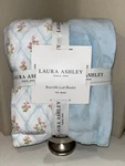1-NWT Laura Ashley Reversible Blue Floral Full/queen Size Blanket. Fixed Price $85.00.