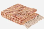 New Chevron Throw Melon Cream Blanket Park Designs 60" X 50" Cotton Fringed. Fixed Price $33.19.