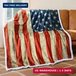 Catalonia Vintage American Flag Blanket - Soft & Cozy Usa Patriotic Throw For 4T. Fixed Price $52.47.