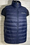 Eddie Bauer Blue Vest Ultra Light Full Zip EB650 Down Fill Sz. Medium Men Jacket. Fixed Price $27.19.
