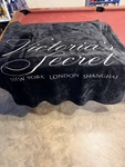 Victoria's Secret Fleece Sherpa Black Throw Blanket 50X60" Nyc London Shanghai. Fixed Price $30.00.
