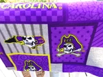 Fleece Blanket/hand Made/east Carolina UNIV-56" X 52"--NEW-STADIUM-SEWN Edges. Fixed Price $45.00.
