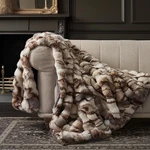Evergrace Faux Fur Throw Blanket 50X60 Ultra Soft Plush Reversible Luxury Cozy. Fixed Price $39.99.