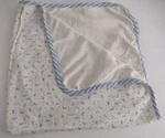Chaps Baby Receiving Blanket Blue Moons Stars Striped Trim Cotton Multipurpose. Fixed Price $24.99.