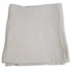 Lauren Ralph Lrl Cream Cotton Basketweave Blanket Full Queen Textured. Fixed Price $54.00.