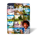 Bob Ross Oversized Fleece Sherpa Throw Blanket 54 X 72 Inches. Fixed Price $45.99.