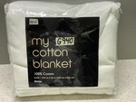 Bloomingdales My Cotton Blanket Ring Spun White King New. Fixed Price $49.90.