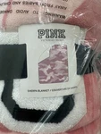 Victorias Secret Pink Sherpa Throw Blanket Camo Logo 50X60 New. Fixed Price $46.95.