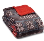 Super Soft Rolling Stones Silk Touch Faux Shearling Throw 50IN 60. Fixed Price $12.00.
