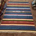 Large Vintage Mexican Blanket Perfect Condition 64 96. Fixed Price $119.99.