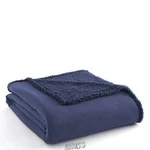 Shavel Micro Flannel Sherpa Blanket Navy King 108"IN X 90". Fixed Price $69.99.