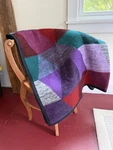 Vintage Biederlack Brushed Stained Glass Heavy Throw Blanket 56" X 76" Usa Made. Fixed Price $61.20.