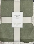 Moss Green Threshold Cashmere-like Throw Blanket 50" 70" New. Fixed Price $34.95.