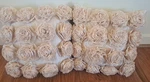By Marlo Lorenz Throw Pillows Pair Of 2 Beige Rosettes Raised 3D Roses. Fixed Price $36.98.