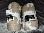 2 Mainstays Tan Deer Sherpa Throw Blanket 50"X60". New. Fixed Price $22.00.