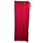 Rh Restoration Hardware Throw Blanket Red 100% Cashmere Fringe Luxury 52X70. Fixed Price $99.00.