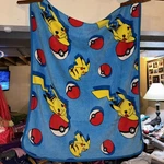 Northwest Company Pokemon Pikachu Pokeball Blue Throw Blanket Kids 48"X38". Fixed Price $14.00.
