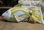 Rare Decorative Pillow Fish Multicolor Seaside Home Decor, Kids Room 22 X 12. Fixed Price $34.99.