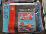 2007 Super Bowl Xli Plush Throw Football (50"X60") Blanket. Fixed Price $26.00.