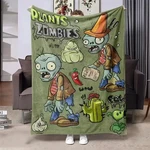 Garden Battle Cartoon Plants Vs Undead Style Flannel Blanket Kids Gift. Fixed Price $19.88.