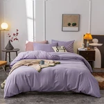 Janlive Washed Cotton Duvet Cover King Ultra Soft 100% Solid Color Lav.... Fixed Price $69.72.