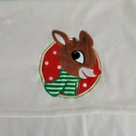 Rashti & Solid Plush Cream Rudolph The Red-nose Reindeer Baby Blanket. Fixed Price $10.49.
