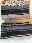 Vintage Earth Ragz Striped Indian Blanket 68X48 Fringed Purple Black Throw. Fixed Price $15.99.