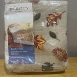 Vtg Mainstays Home Twin/full Fall Leaves Brown Autumn Blanket 72X90. Fixed Price $35.99.